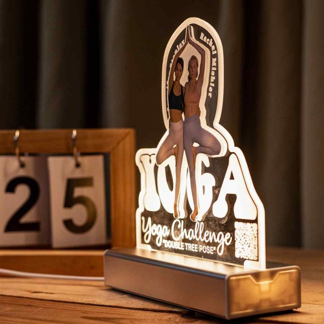 Yoga Challenge "Double-tree" Pose Night Light Souvenir SGTN036