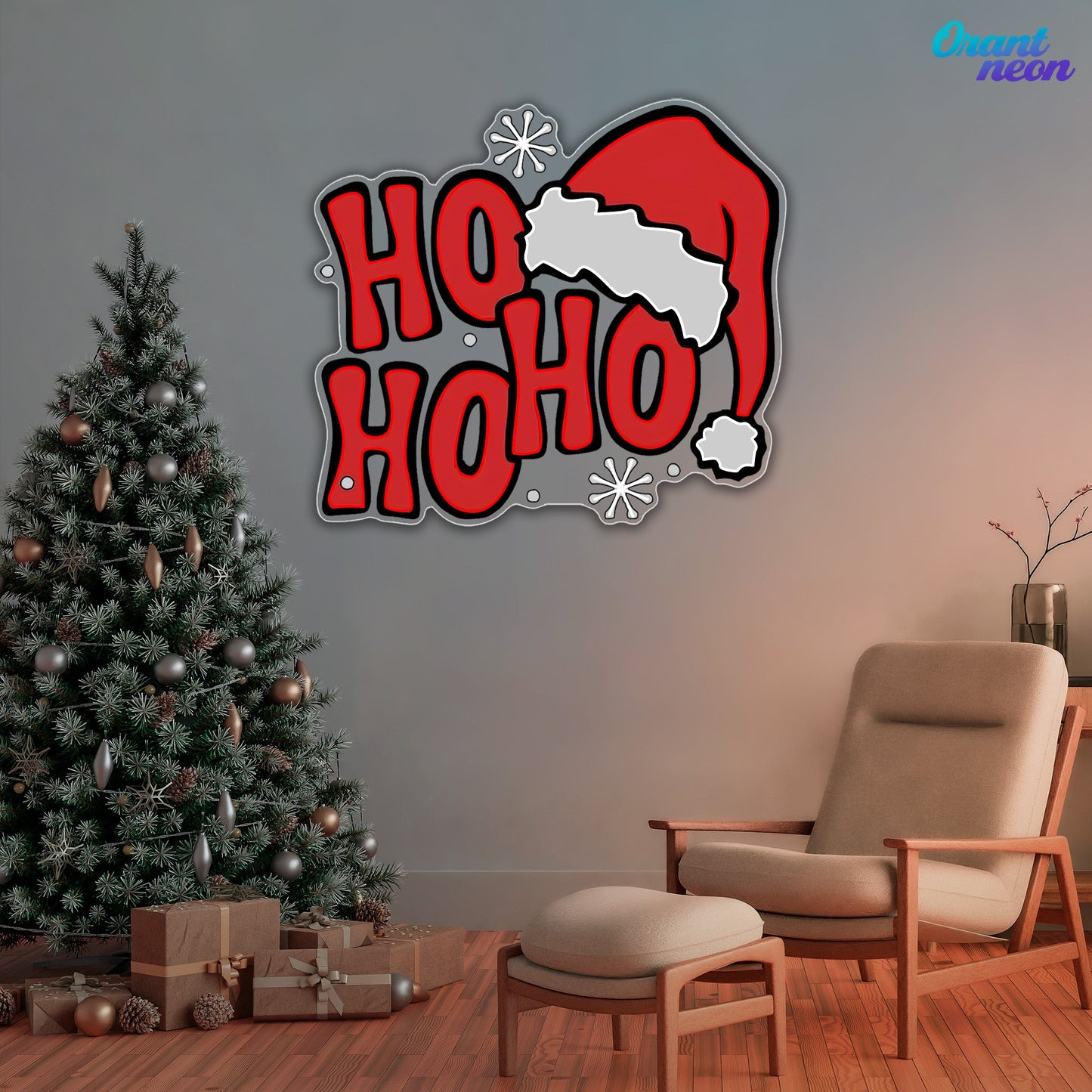 Ho Ho Ho-lly Jolly Neon Sign Light Artwork