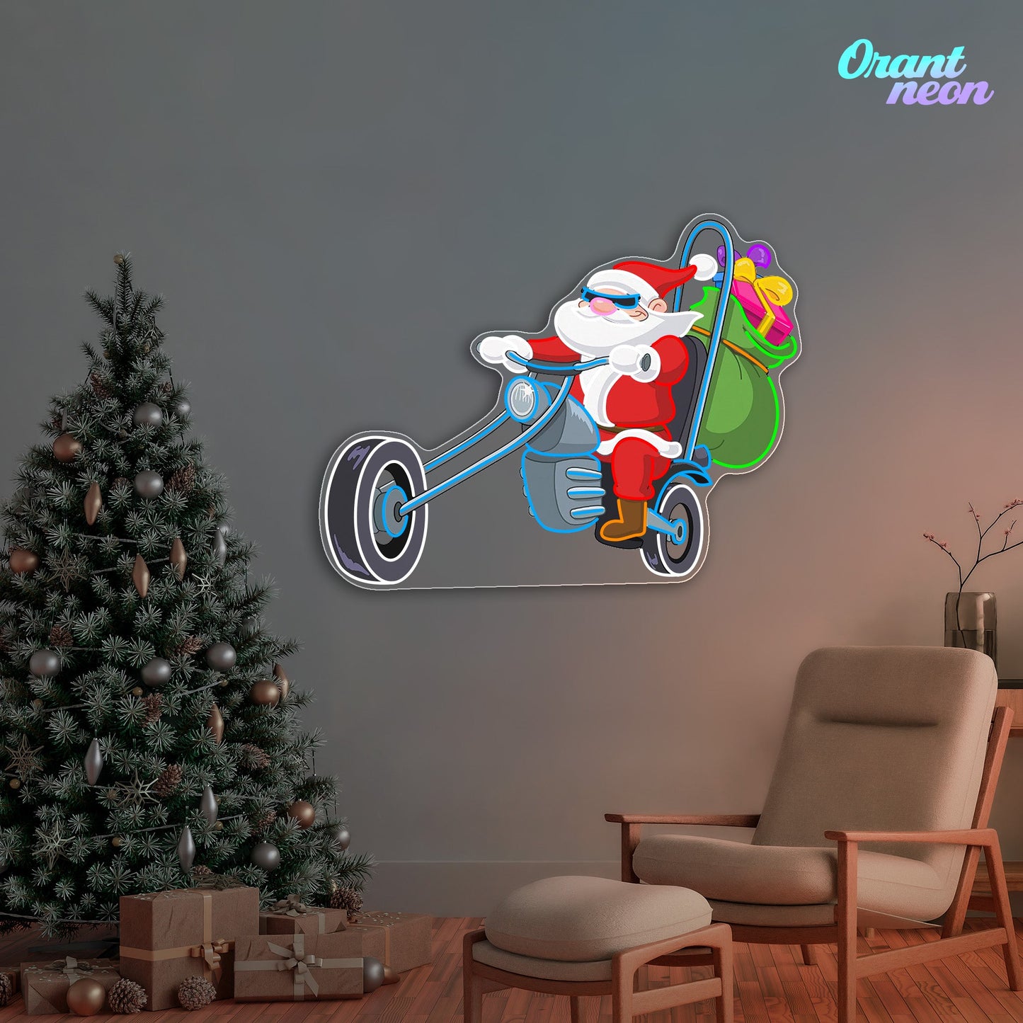 Holiday Express: Santa’s Ride Neon Sign Light Artwork