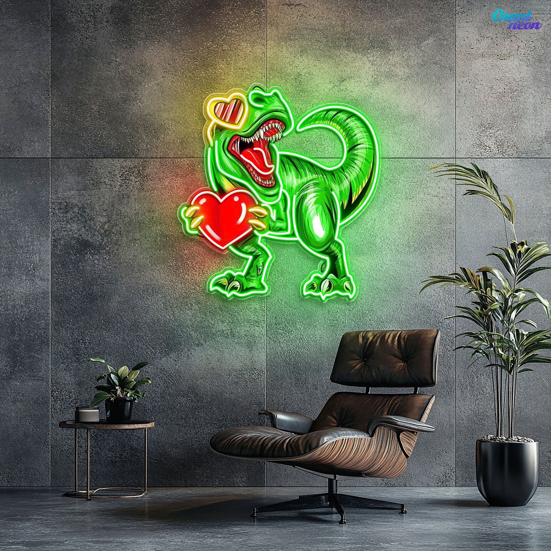 You Stole My Heart, Dino-Style Best Gift For Valentine Neon Sight Light Artwork
