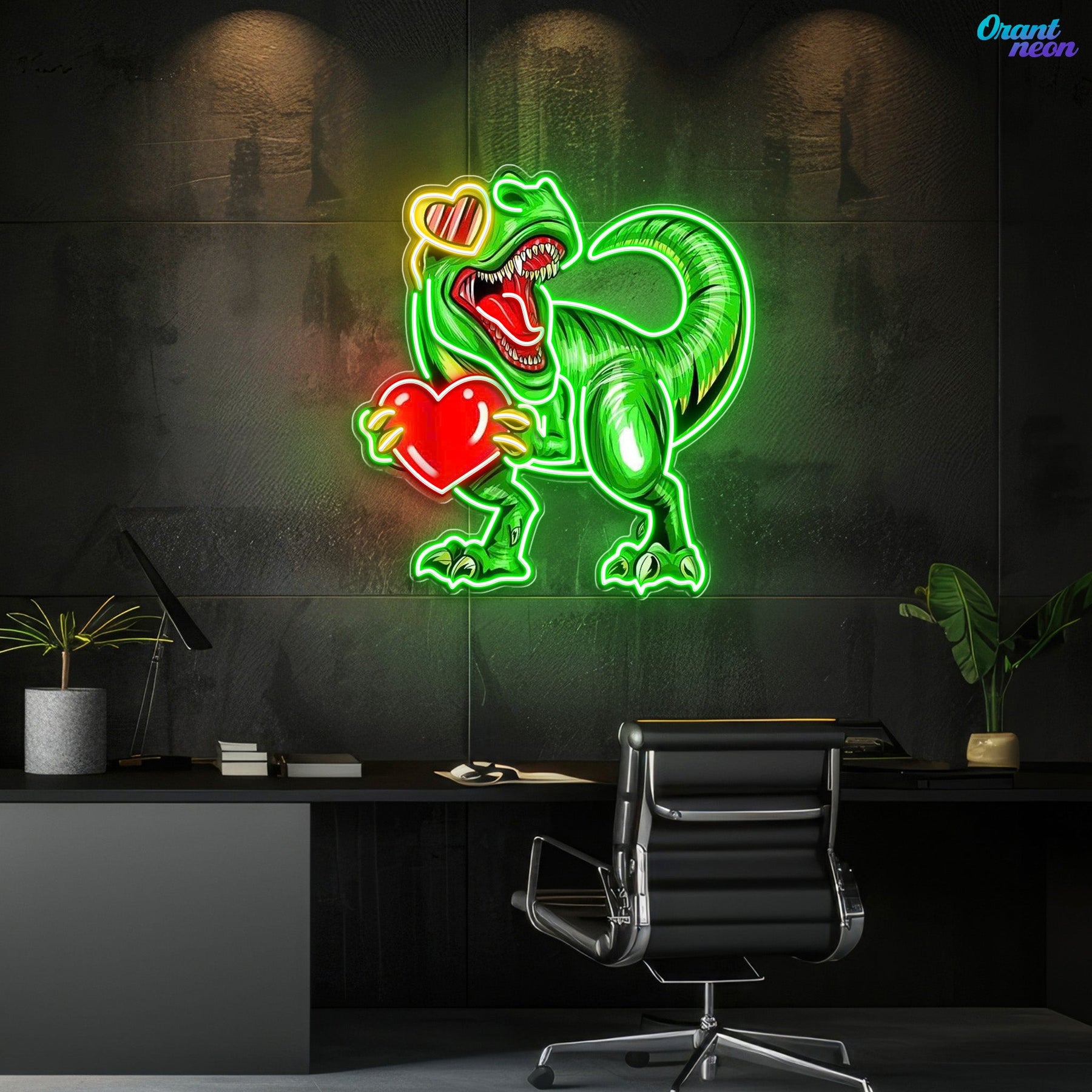 You Stole My Heart, Dino-Style Best Gift For Valentine Neon Sight Light Artwork