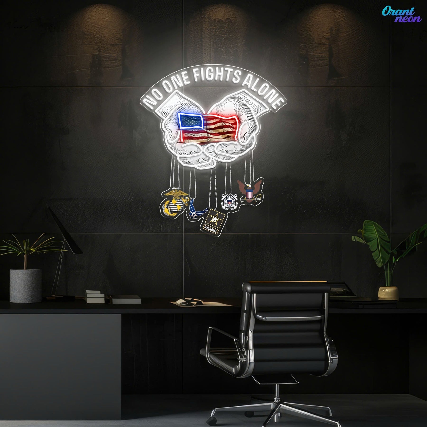 Brave & Bright: Neon Tribute to Veterans Neon Sign Light Artwork