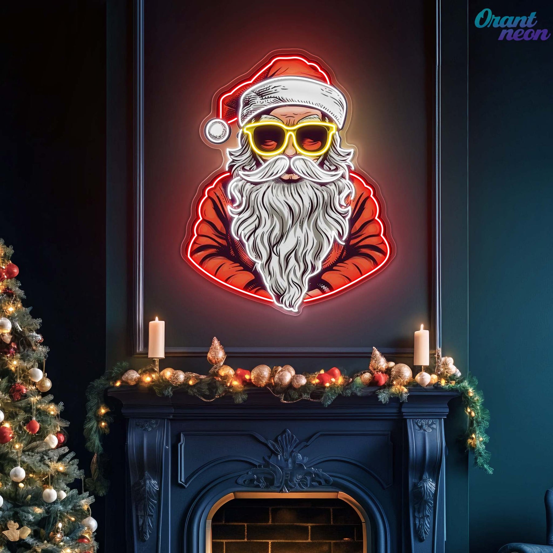 Cool Santa Clause Neon Sign Light Artwork Collection