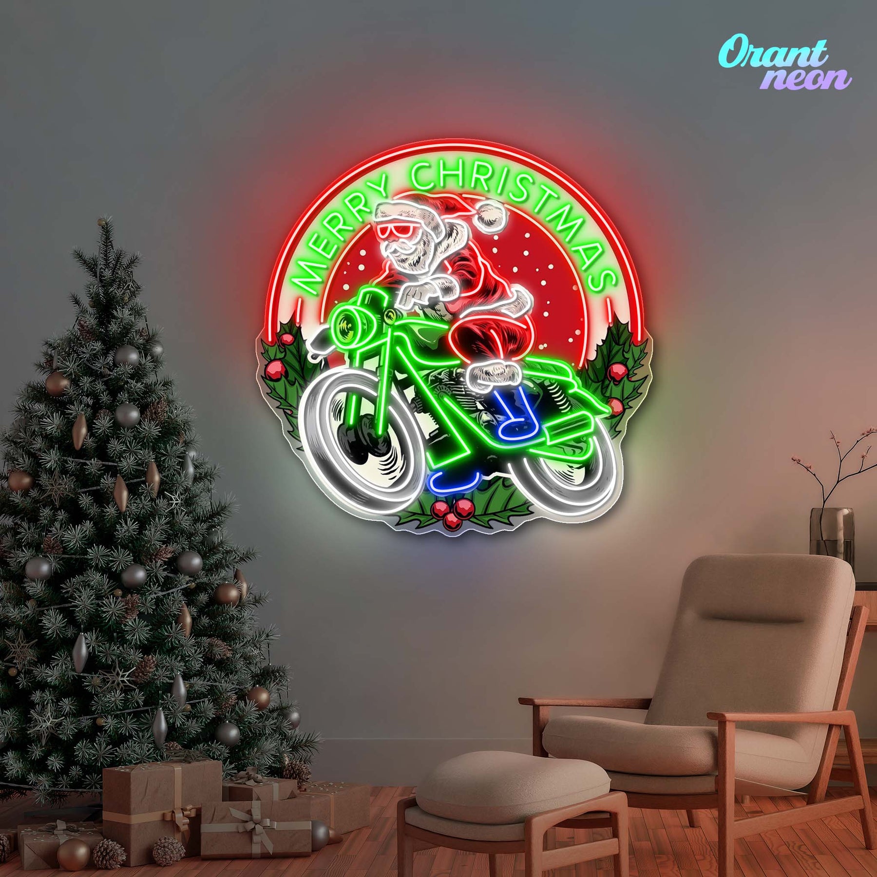 Christmas Cruiser Neon Sign Light Artwork
