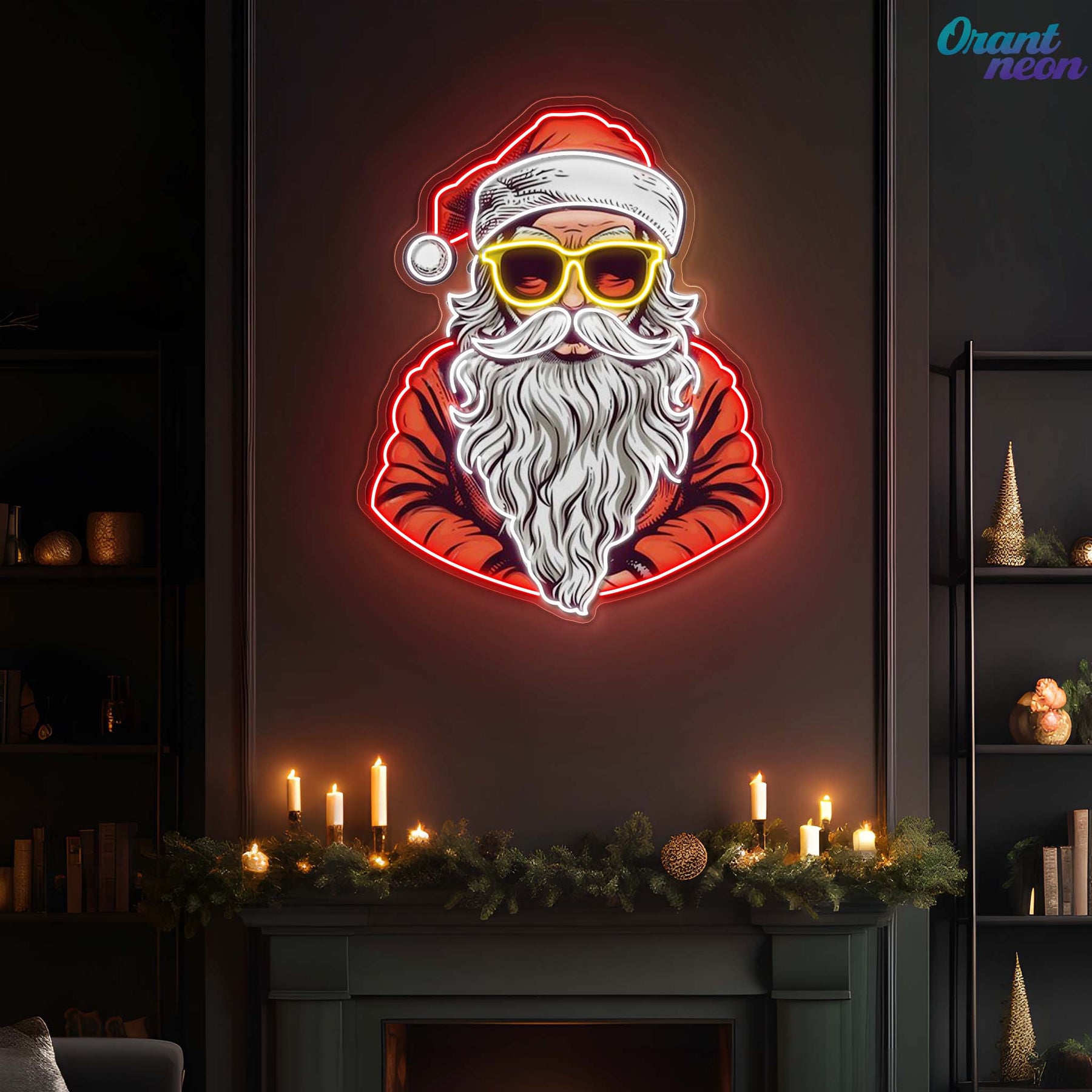 Cool Santa Clause Neon Sign Light Artwork Collection