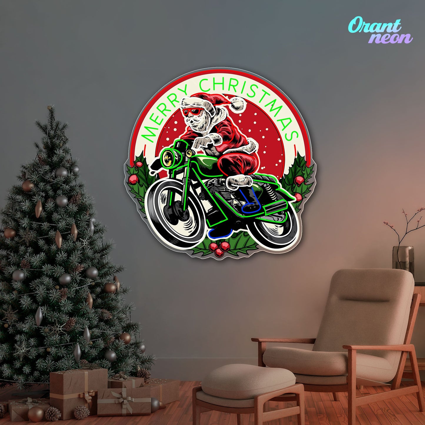 Christmas Cruiser Neon Sign Light Artwork