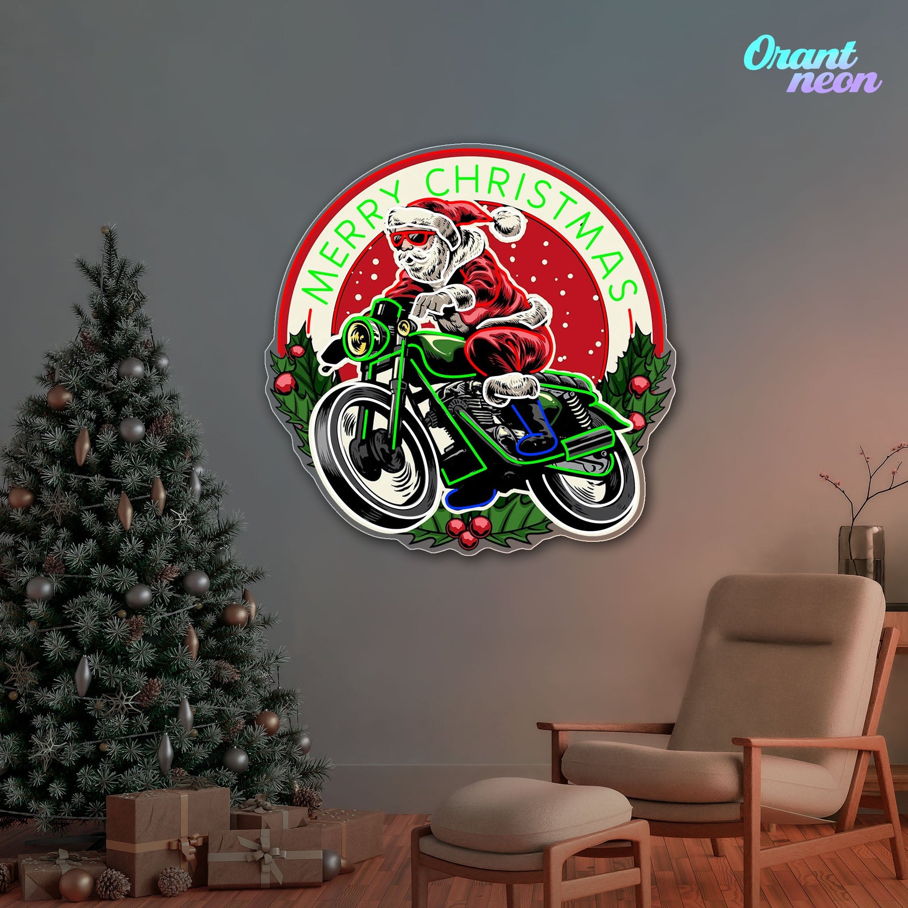 Christmas Cruiser Neon Sign Light Artwork