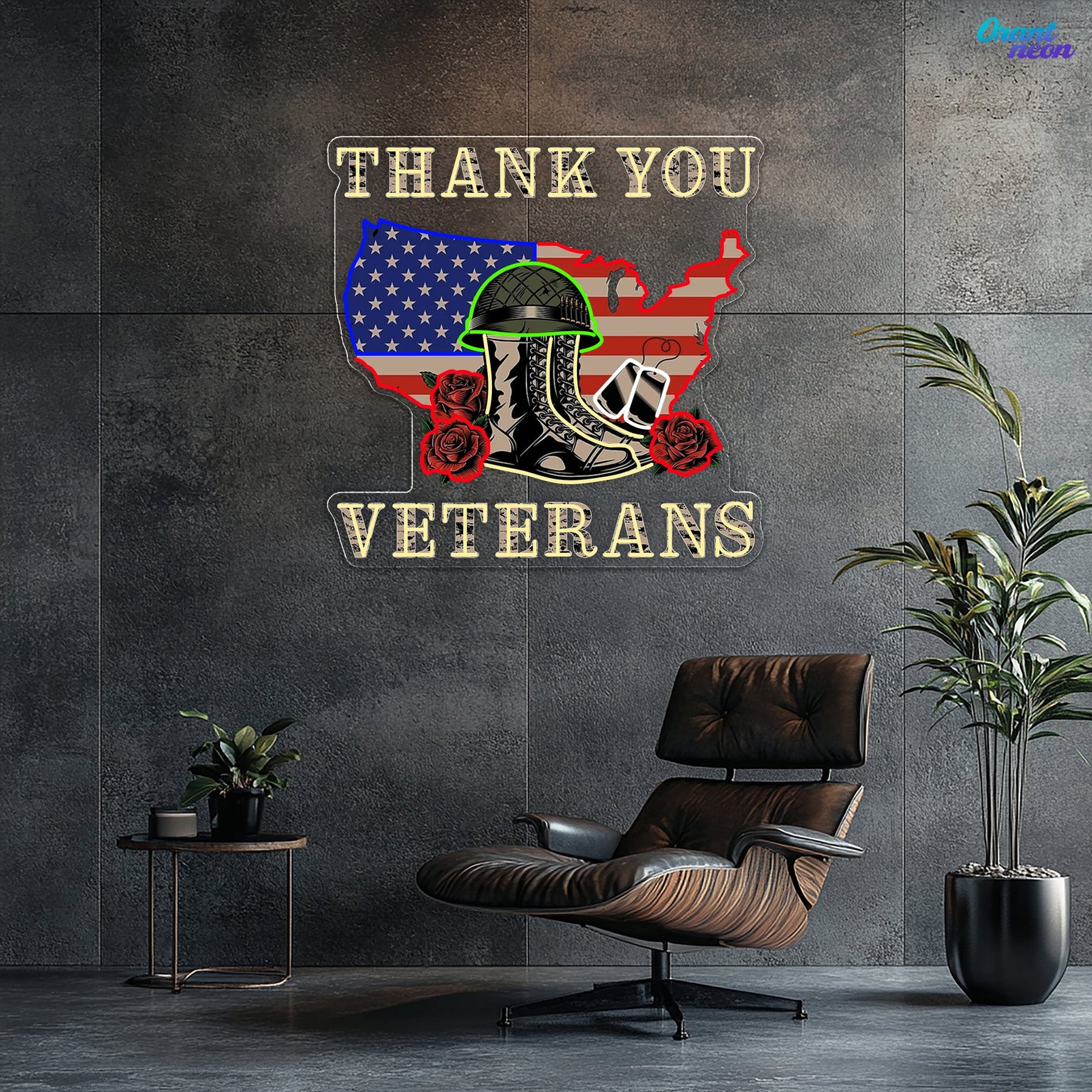 Veteran's Valor and Divine Light Neon Sign Light Artwork