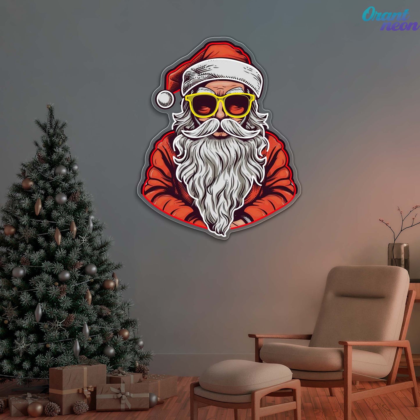 Cool Santa Clause Neon Sign Light Artwork Collection