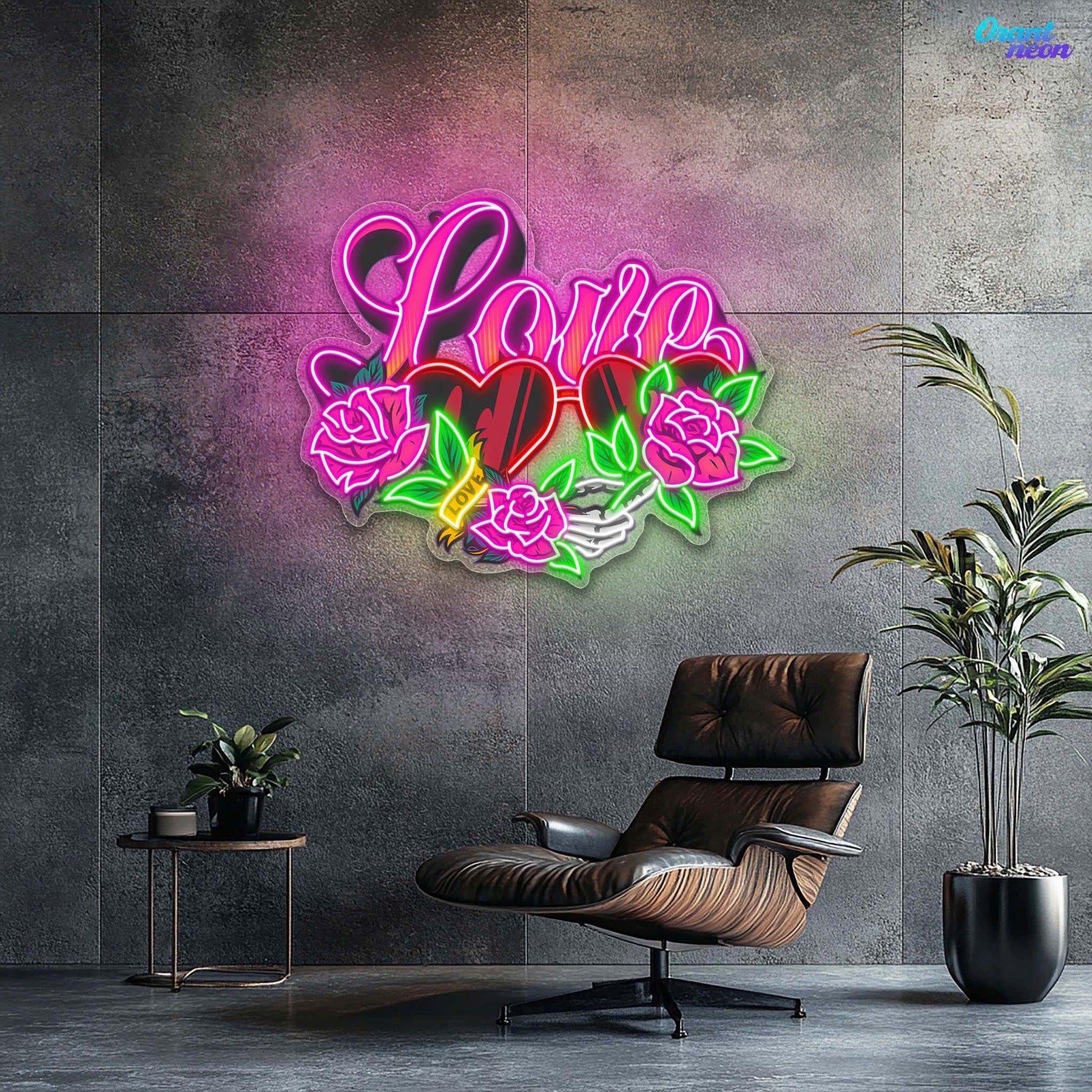 Perfect Vision of Love: Heart Glasses Edition Neon Sight Light Artwork