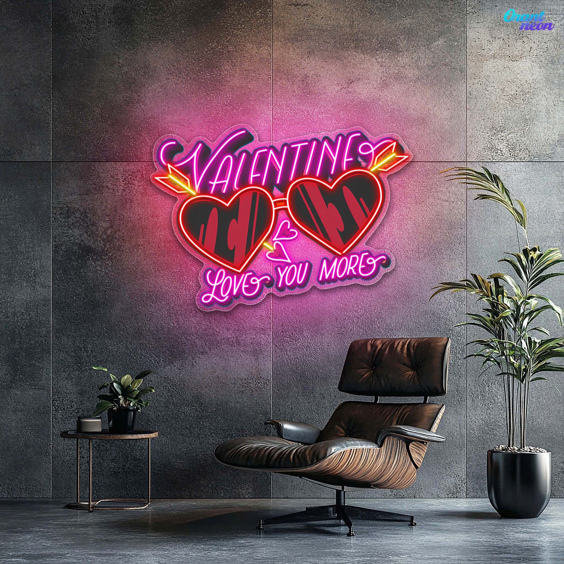 Through Glasses, Straight to the Heart Best Gift For Valentine Neon Sight Light Artwork