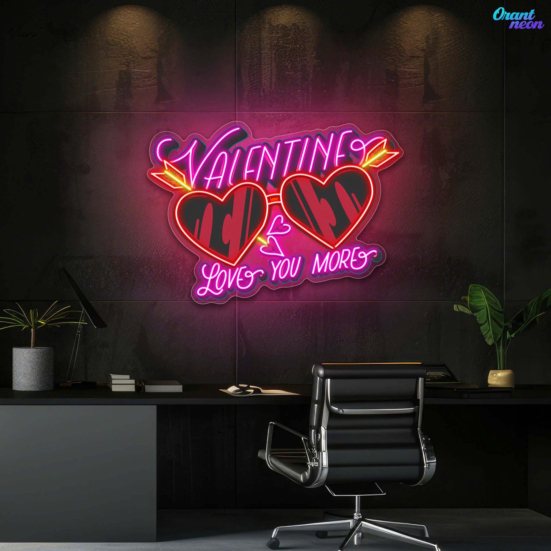 Through Glasses, Straight to the Heart Best Gift For Valentine Neon Sight Light Artwork