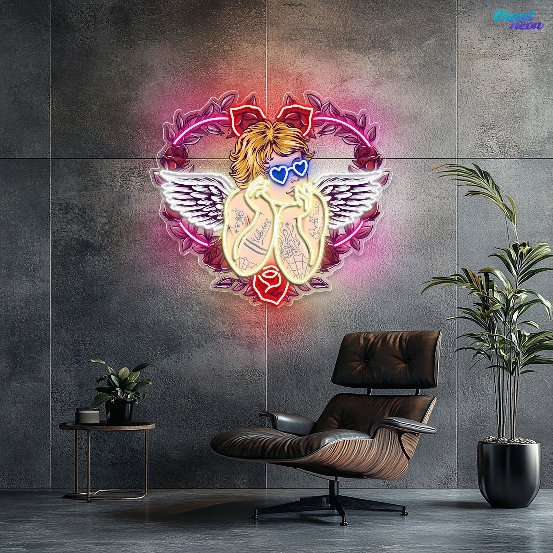Wings of Love: See It Through Cupid’s Glasses Best Gift For Valentine Neon Sight Light Artwork