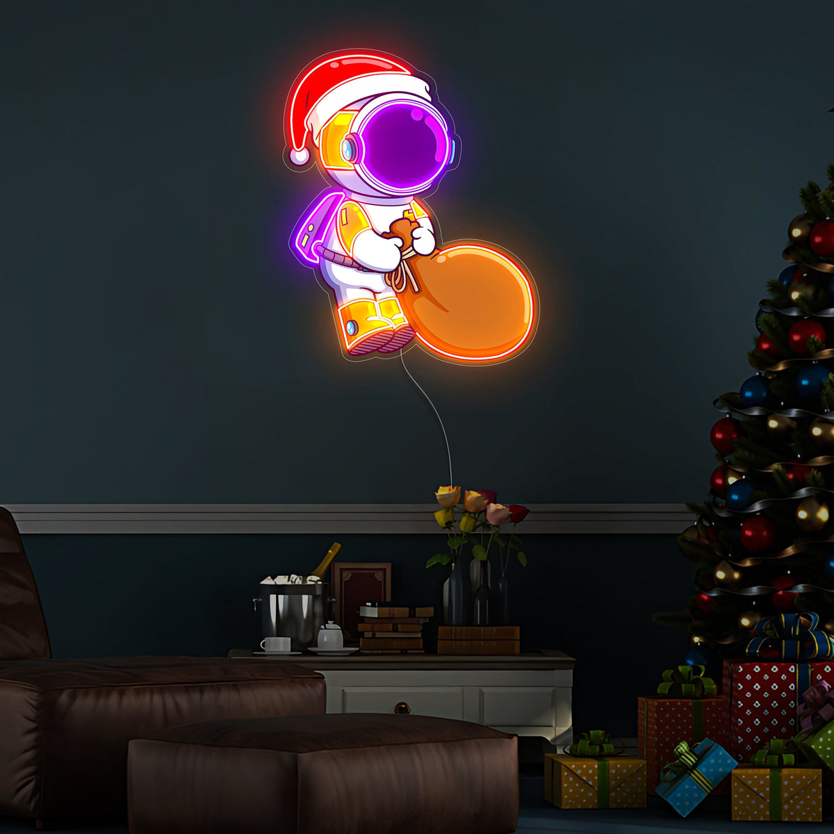 Astronaut Christmas 2 Led Neon Acrylic Artwork