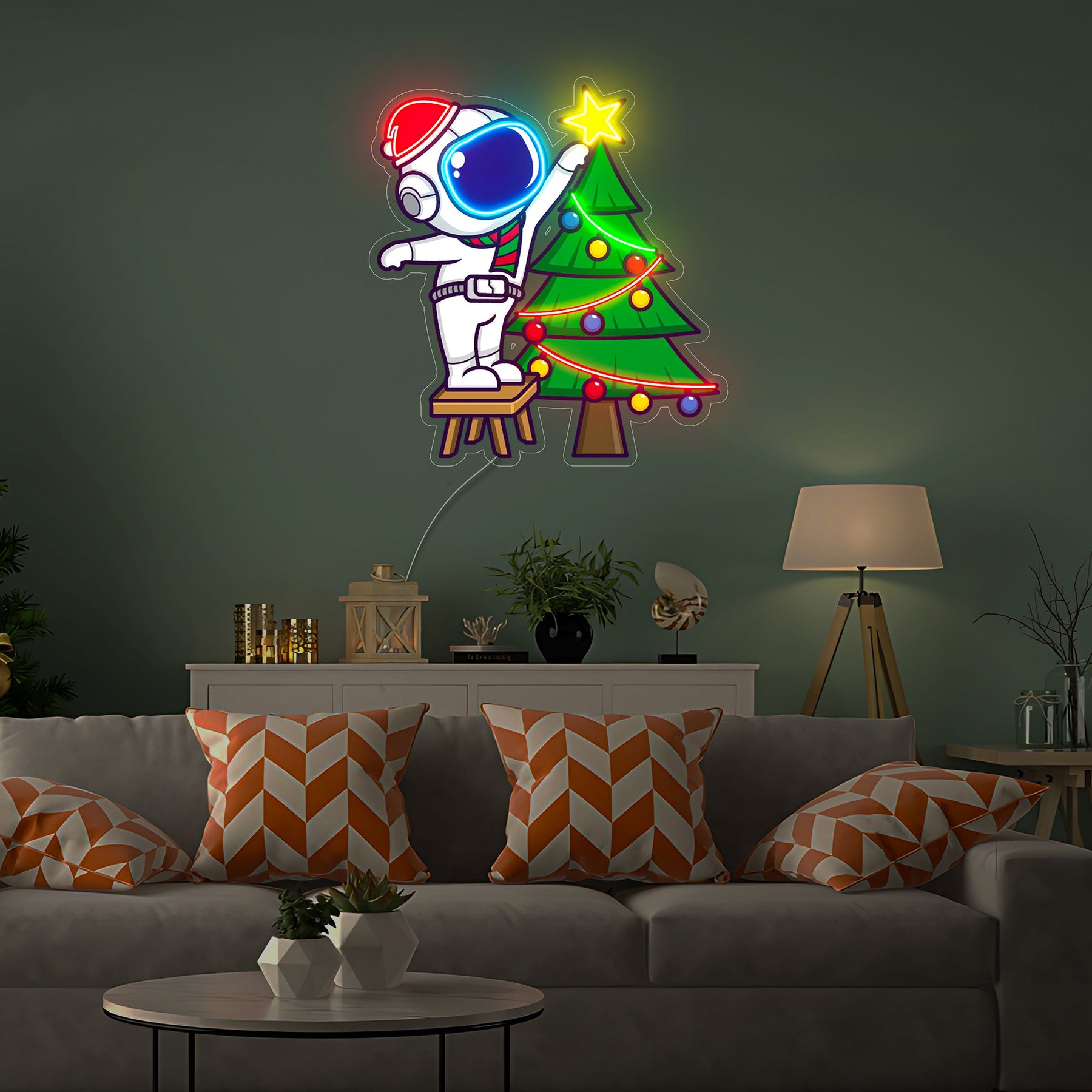 Astronaut Christmas 1 Led Neon Acrylic Artwork