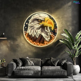 America Eagle Head Flag Neon Sign