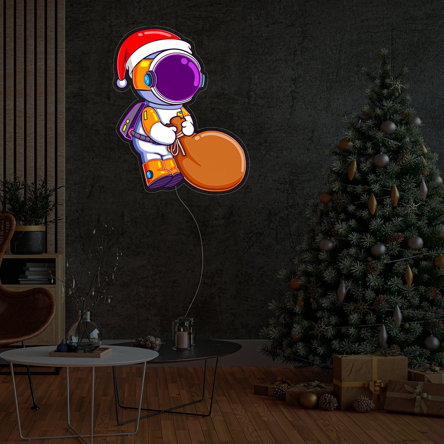 Astronaut Christmas 2 Led Neon Acrylic Artwork