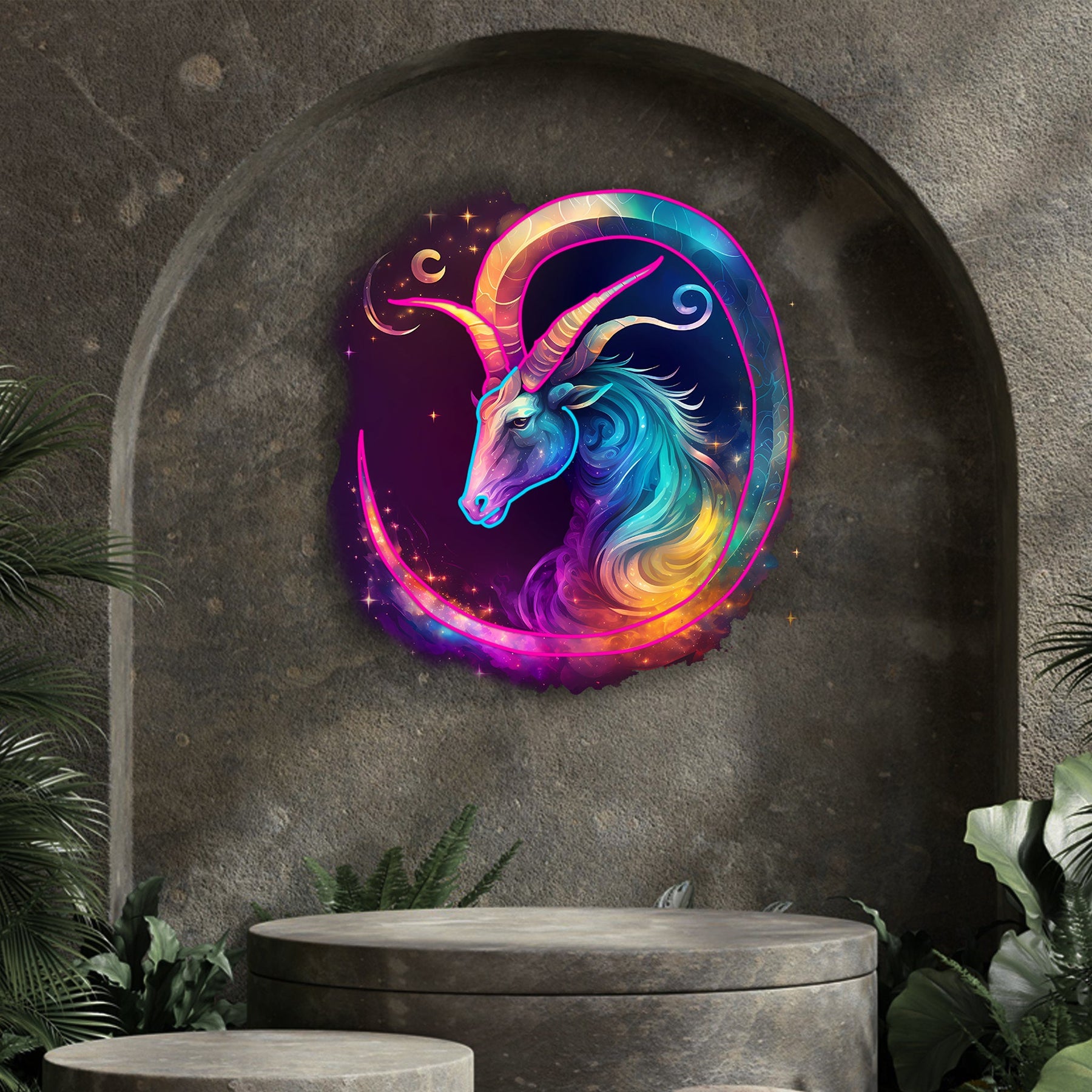 Capricorn Zodiac Horoscope Neon Sign