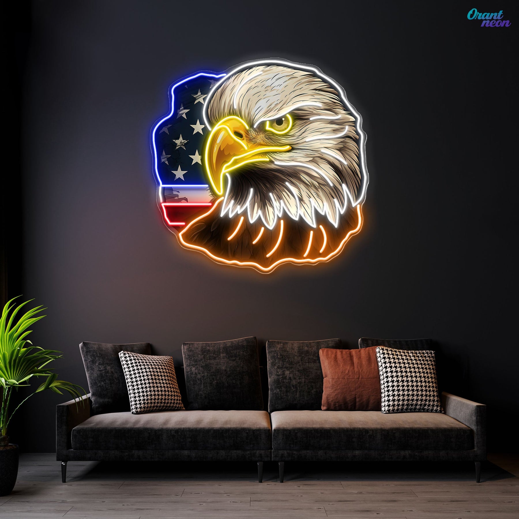 Flag Bald America Eagle Neon Sign 5
