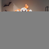 Halloween Day Ghost Fire Artwork Led Neon Sign Light