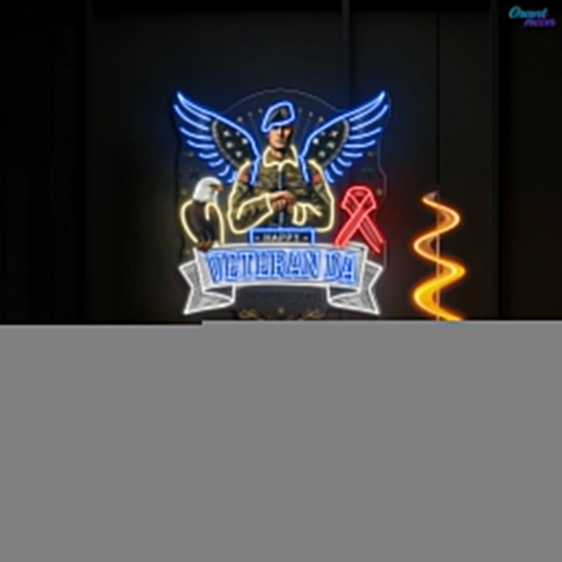 Soldier America Wings and Cool Eagle best Gift for Veteran Neon Sign Light Artwork