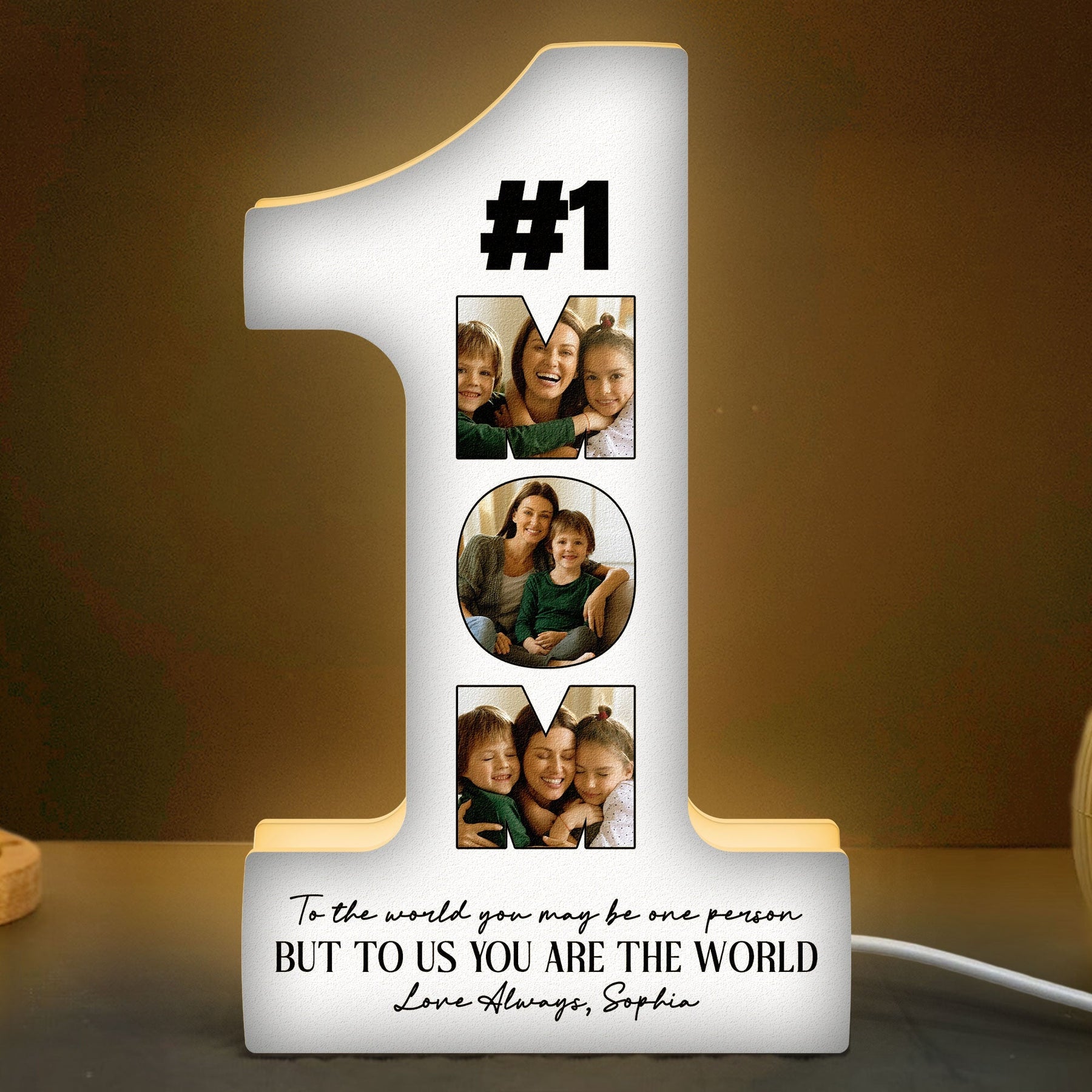 You Are The World - Personalized Photo Light Box