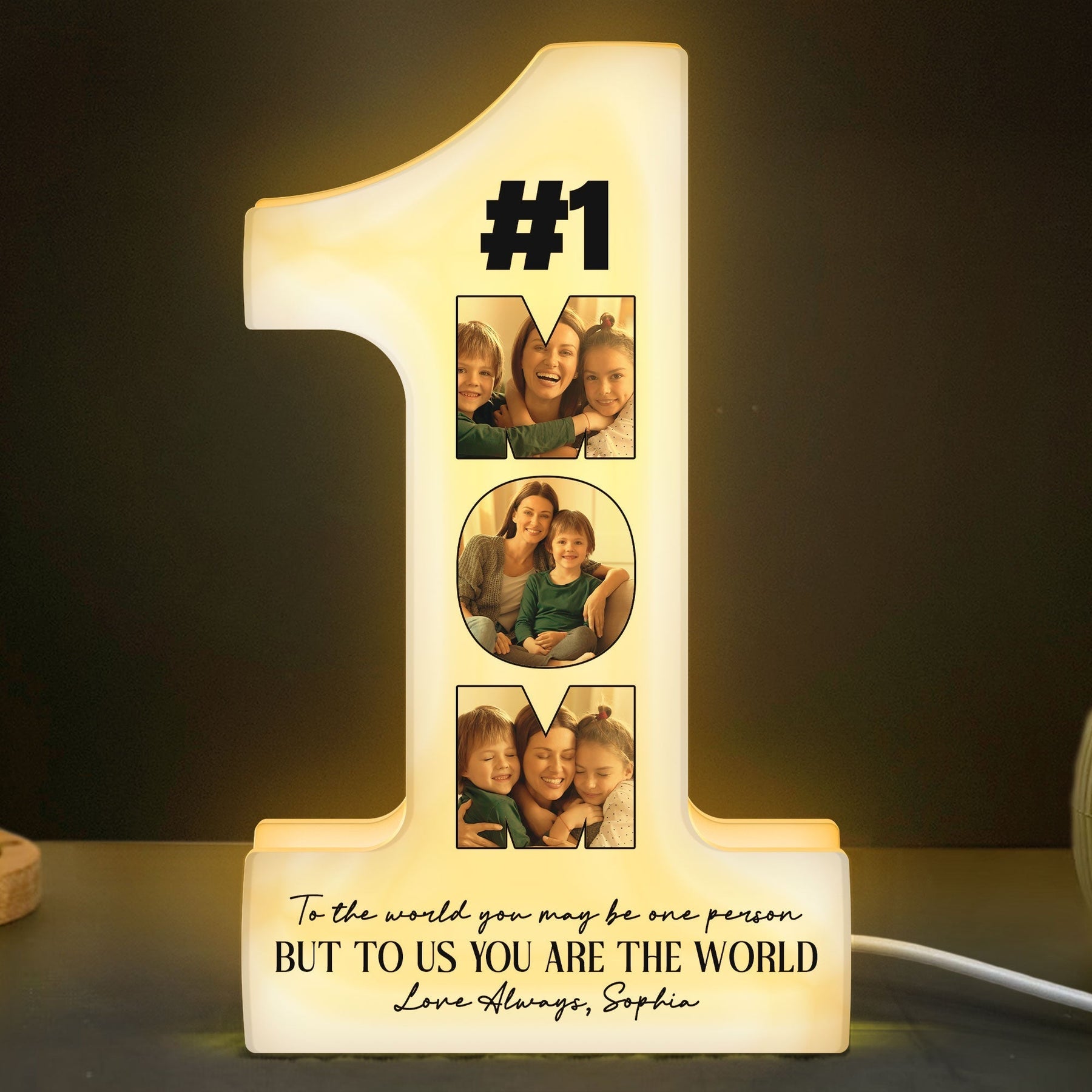 You Are The World - Personalized Photo Light Box