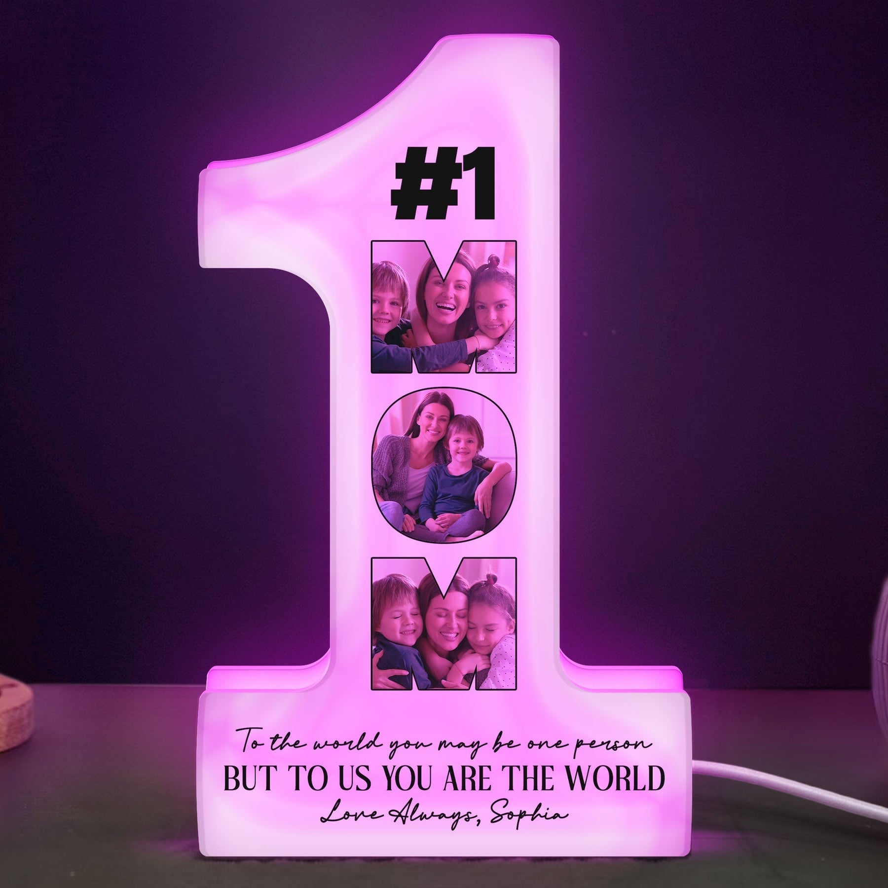 You Are The World - Personalized Photo Light Box