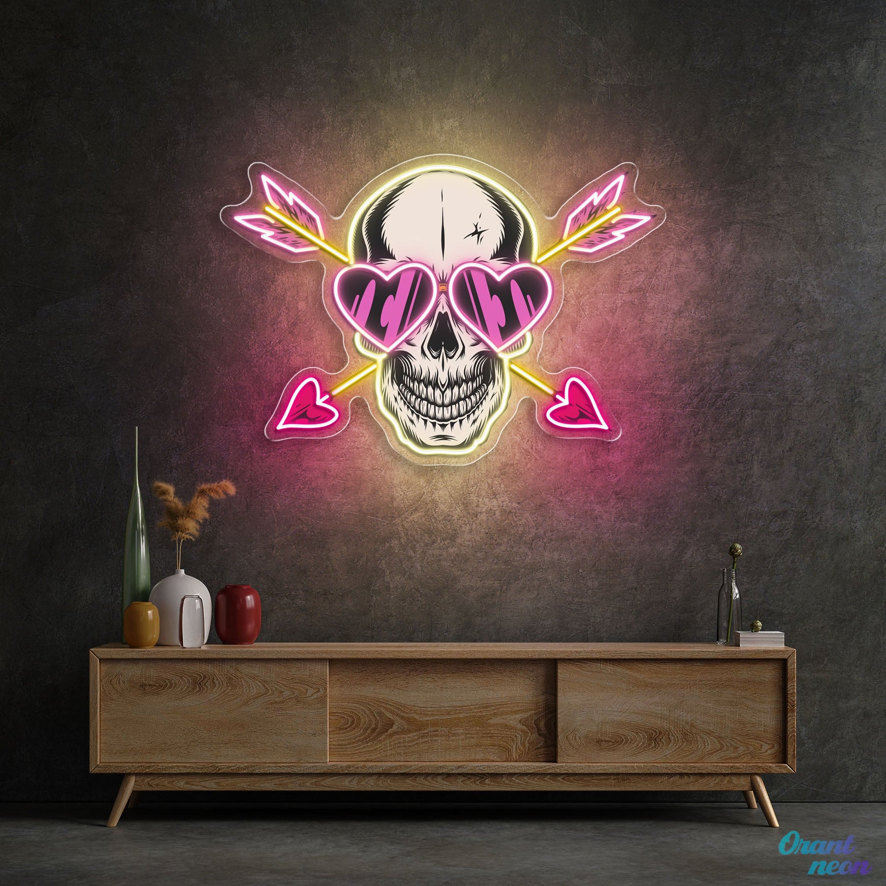 Kiss of Death, Heart of Love Best Gift For Valentine Neon Sight Light Artwork