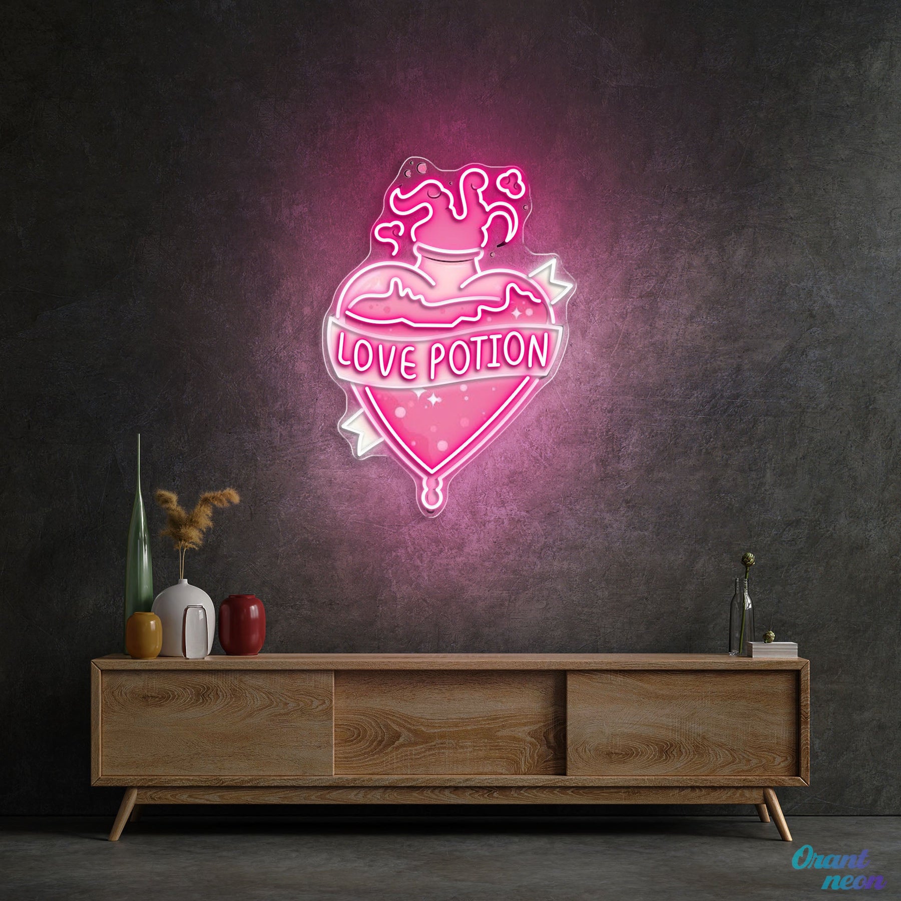 Brewing Romance, One Potion at a Time Neon Sight Light Artwork