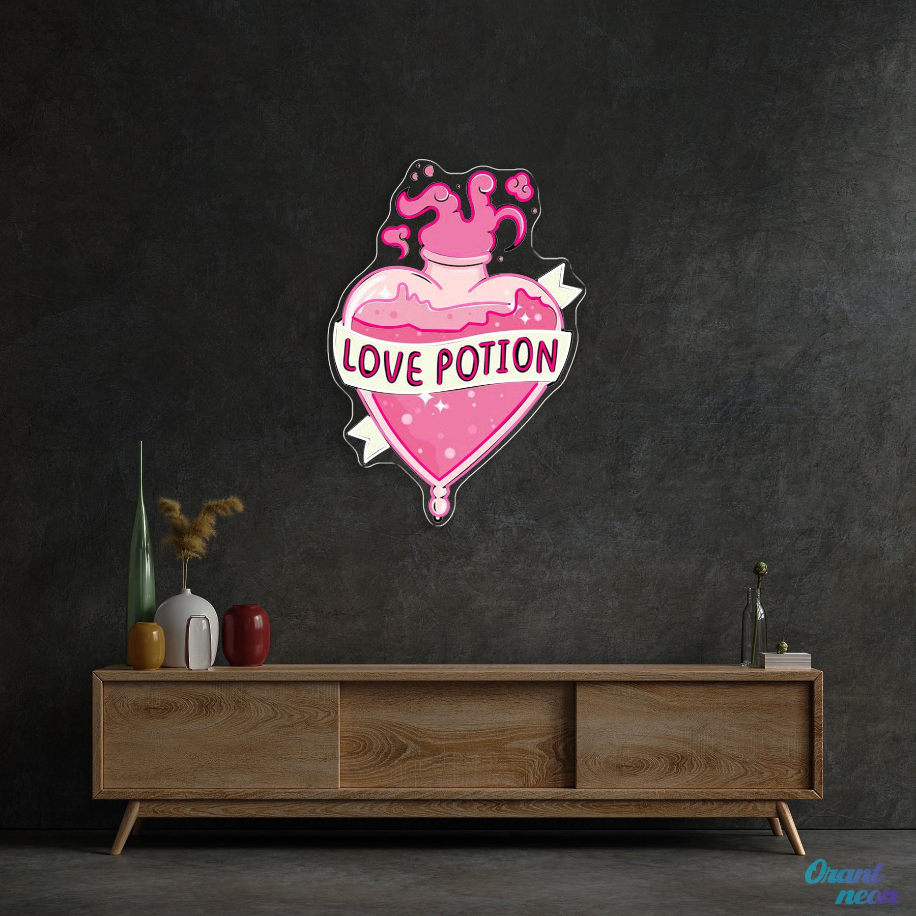 Brewing Romance, One Potion at a Time Neon Sight Light Artwork