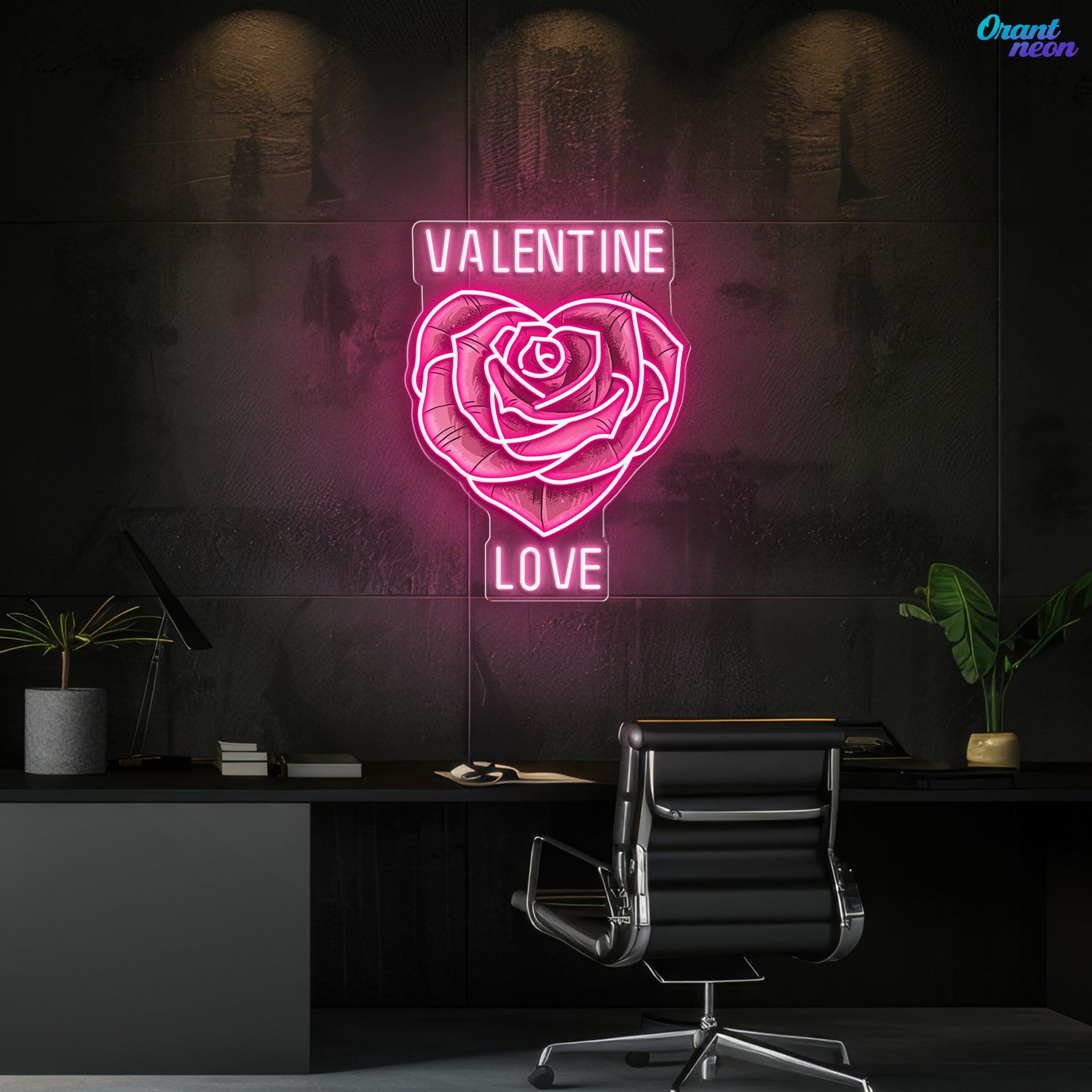 Love in Full Bloom: A Neon Valentine Best Gift For Valentine Neon Sight Light Artwork