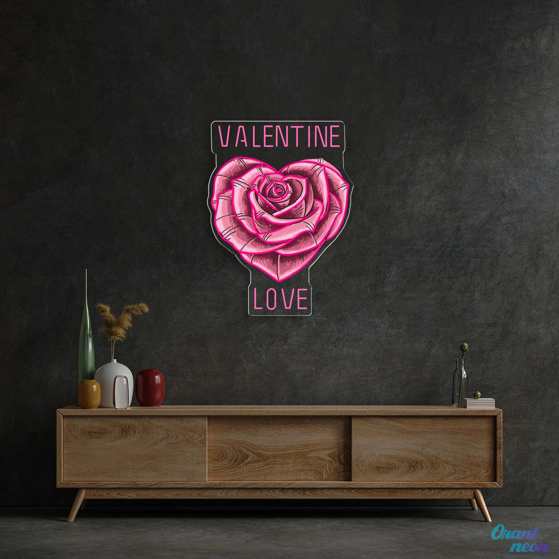 Love in Full Bloom: A Neon Valentine Best Gift For Valentine Neon Sight Light Artwork