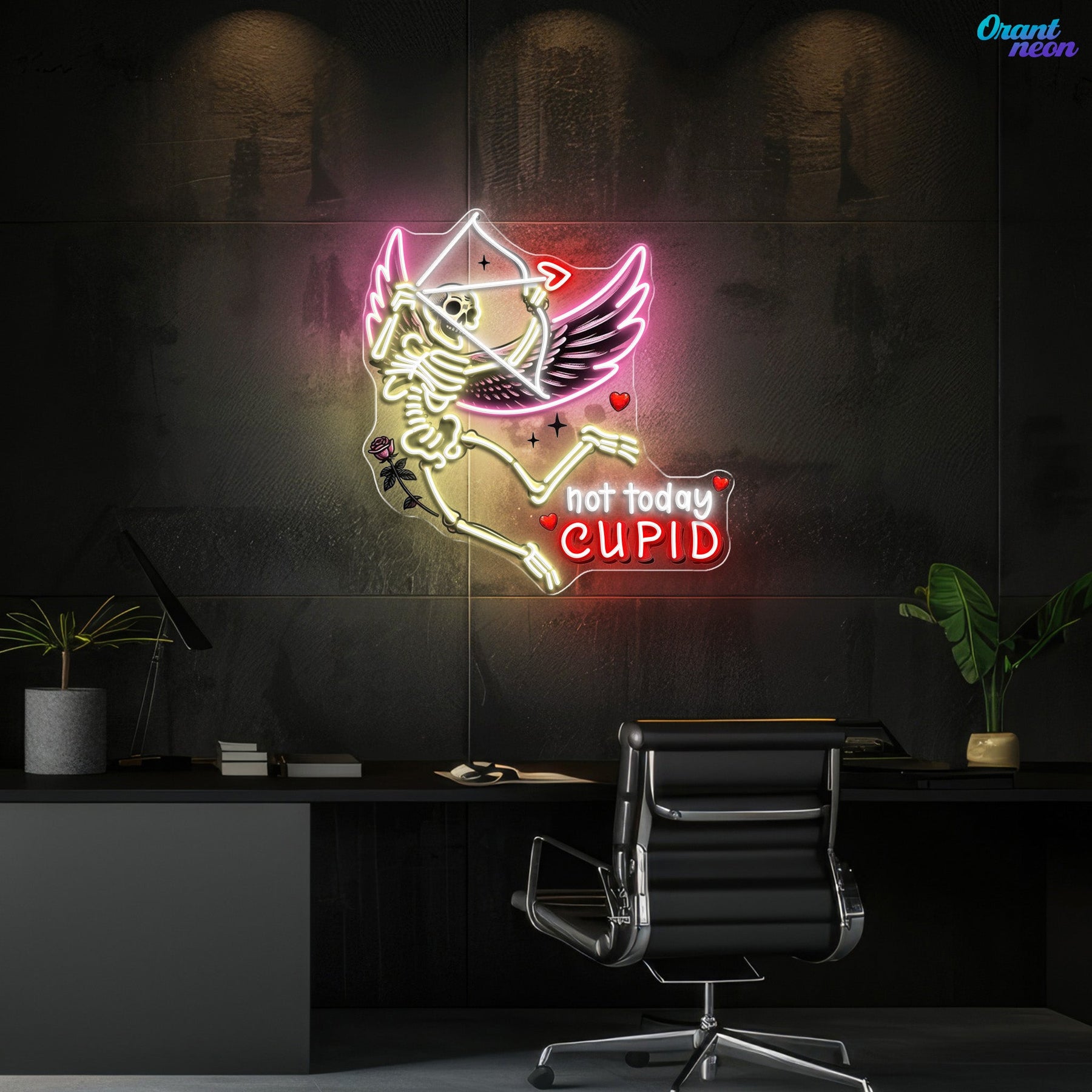 Fleshless Cupid, Endless Love Best Gift For Valentine Neon Sight Light Artwork
