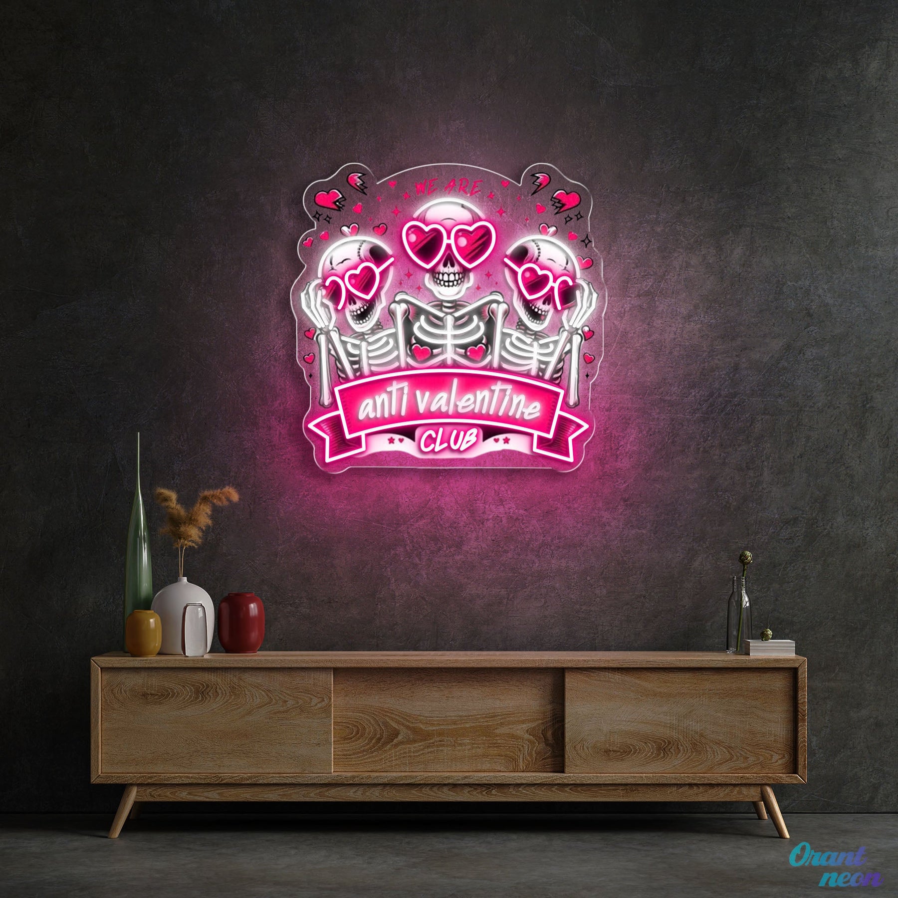 Valentine’s Vibe: Dark Love Best Gift For Valentine Neon Sight Light Artwork