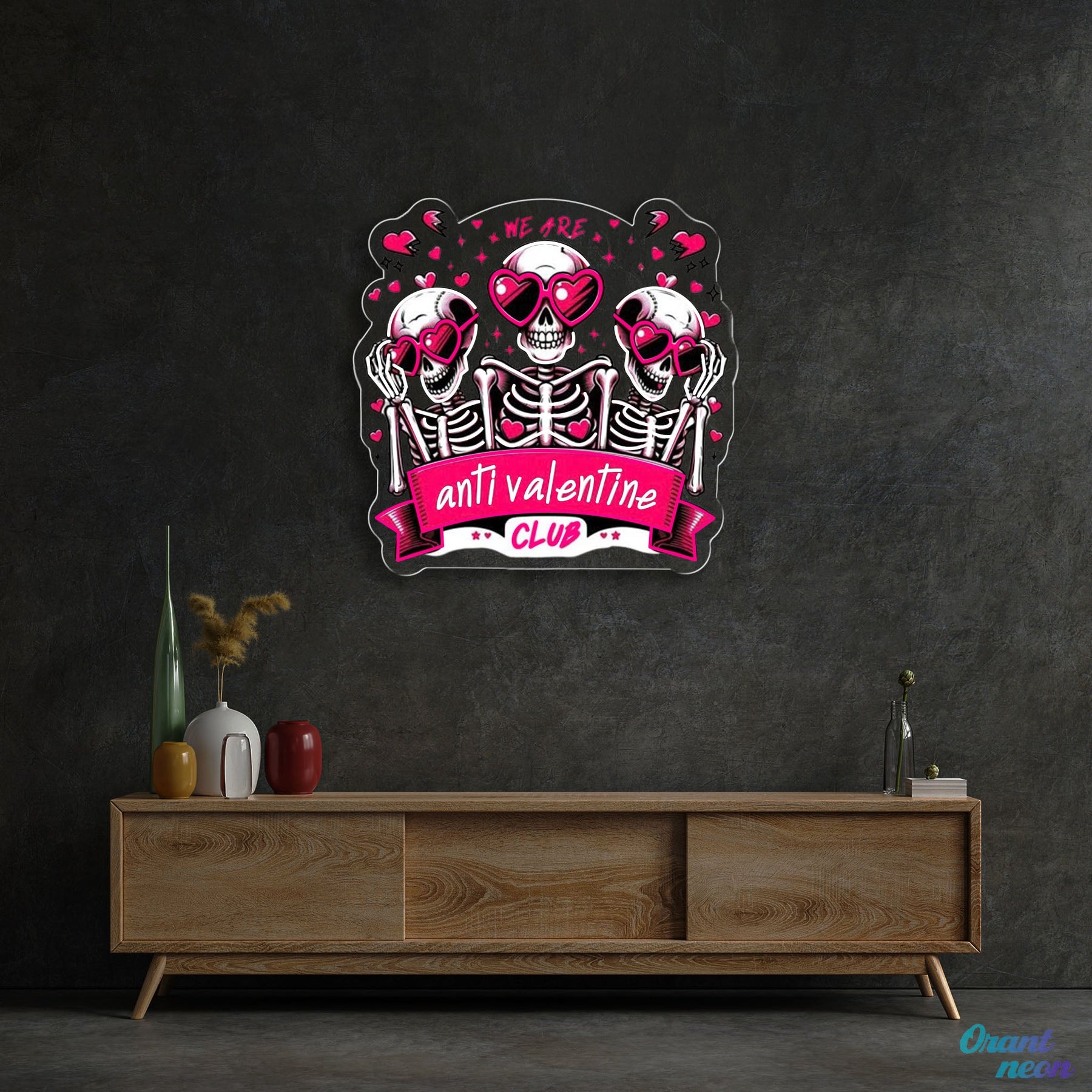 Valentine’s Vibe: Dark Love Best Gift For Valentine Neon Sight Light Artwork