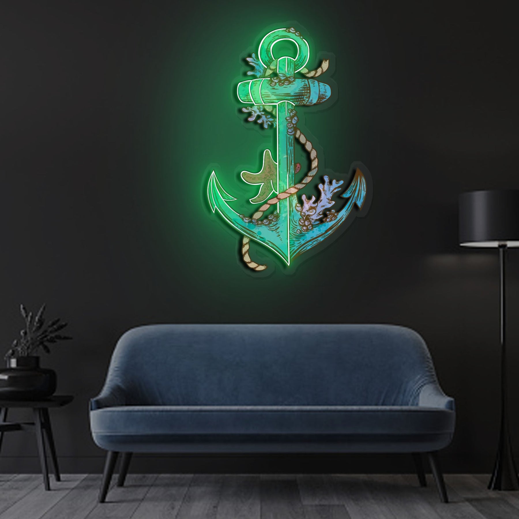 "Anchors Up" Neon x Acrylic Artwork