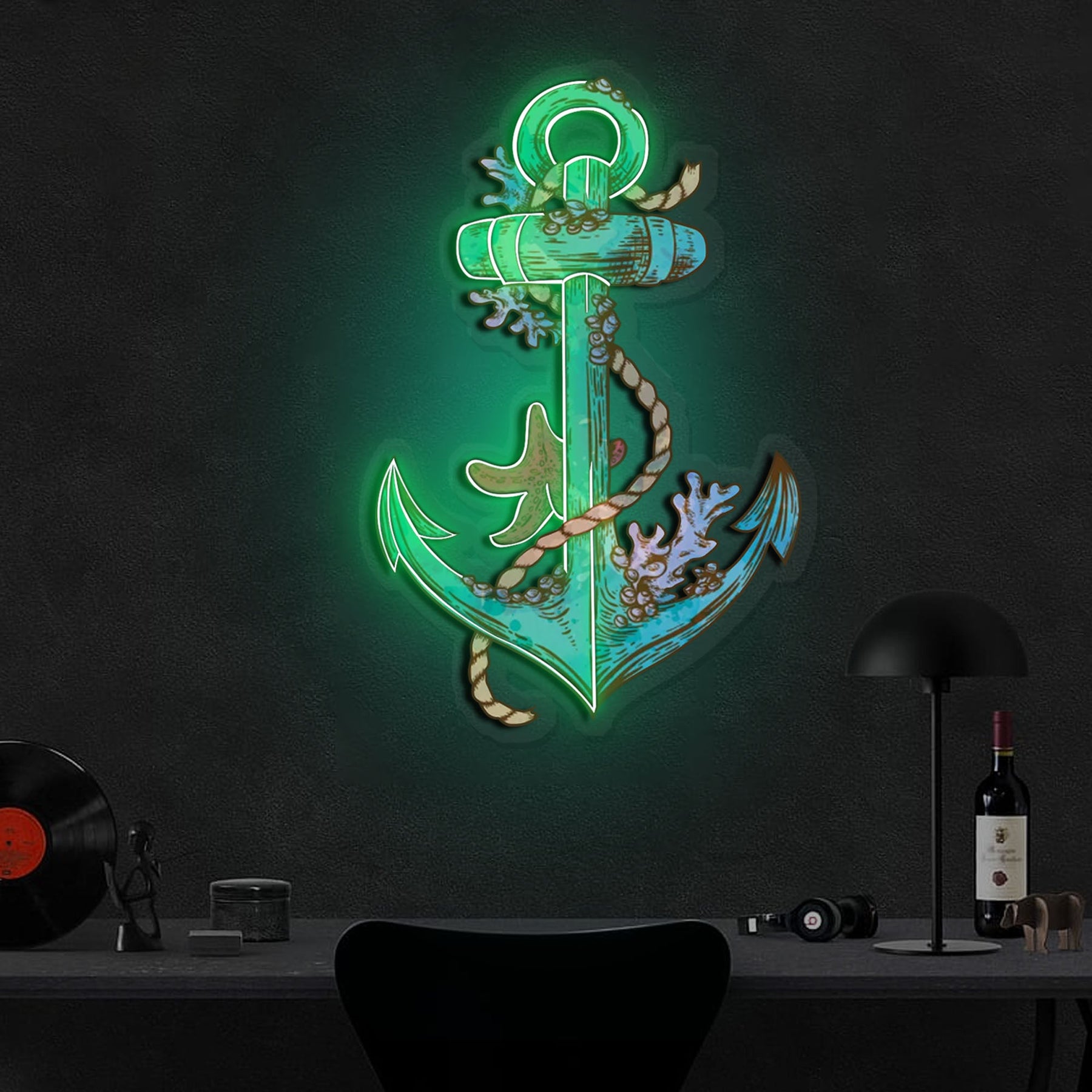 "Anchors Up" Neon x Acrylic Artwork