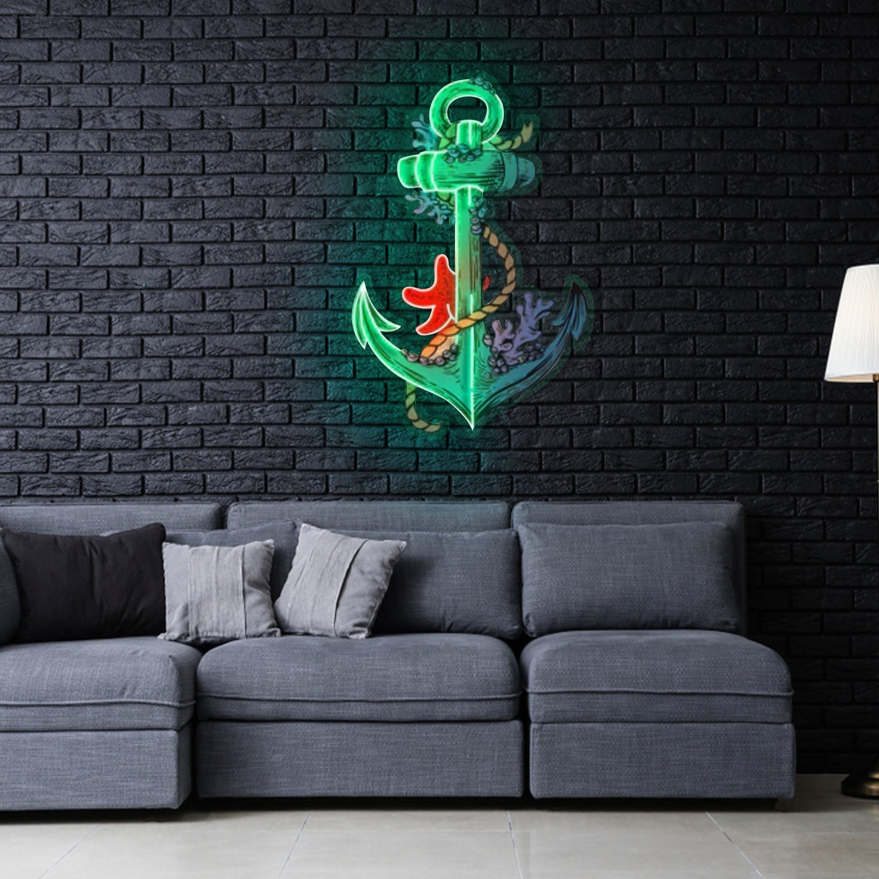 "Anchors Up" Neon x Acrylic Artwork