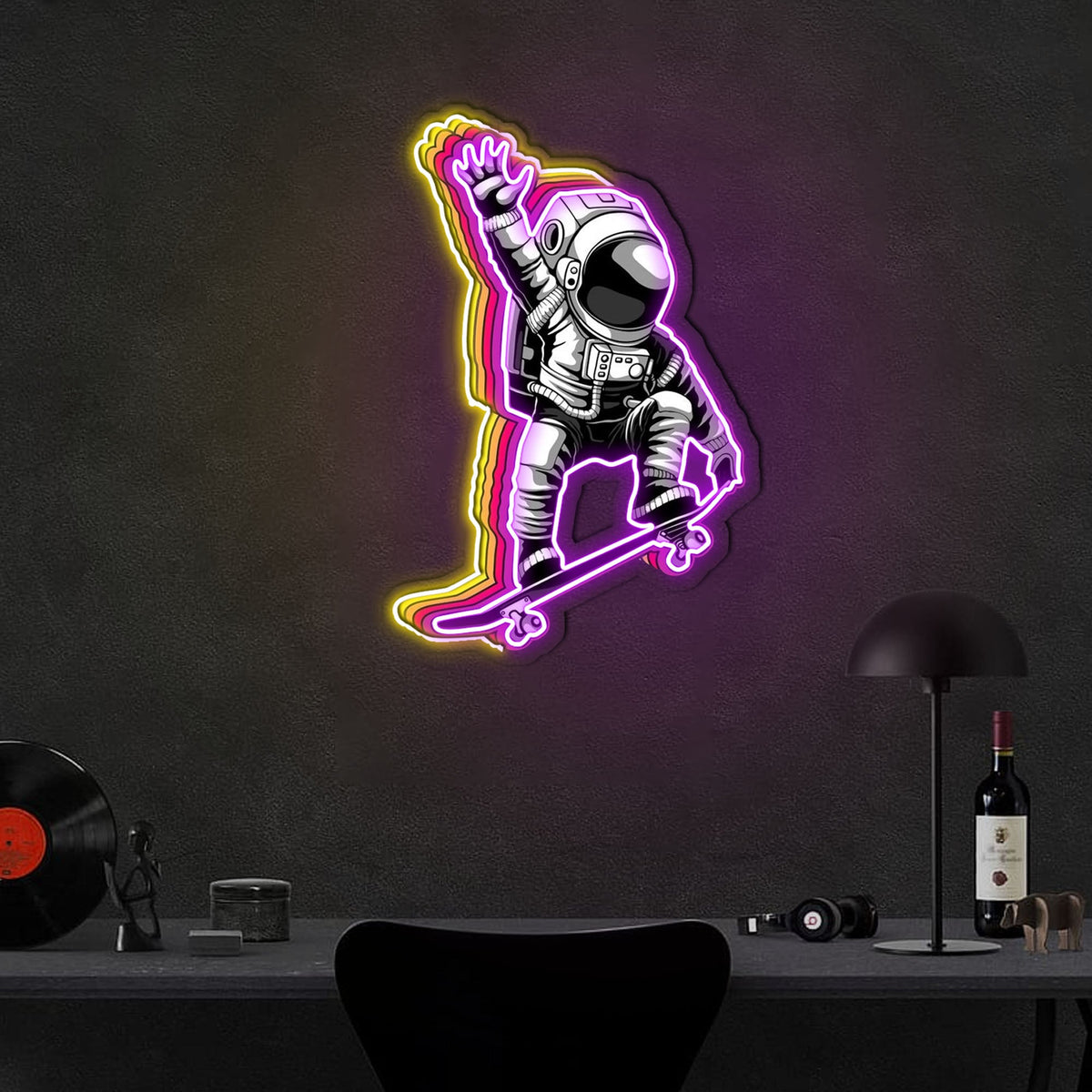 Astronaut Skateboard Colorful