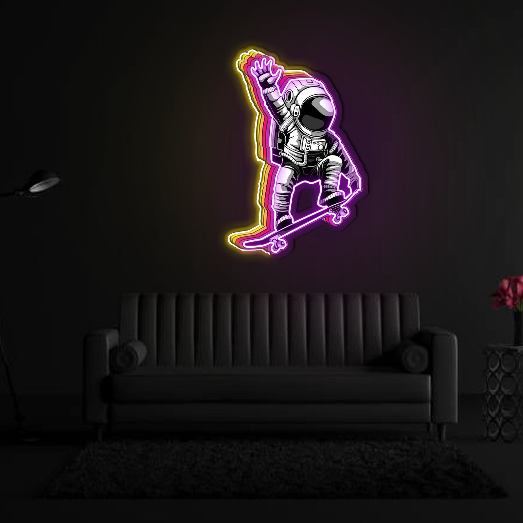 Astronaut Skateboard Colorful