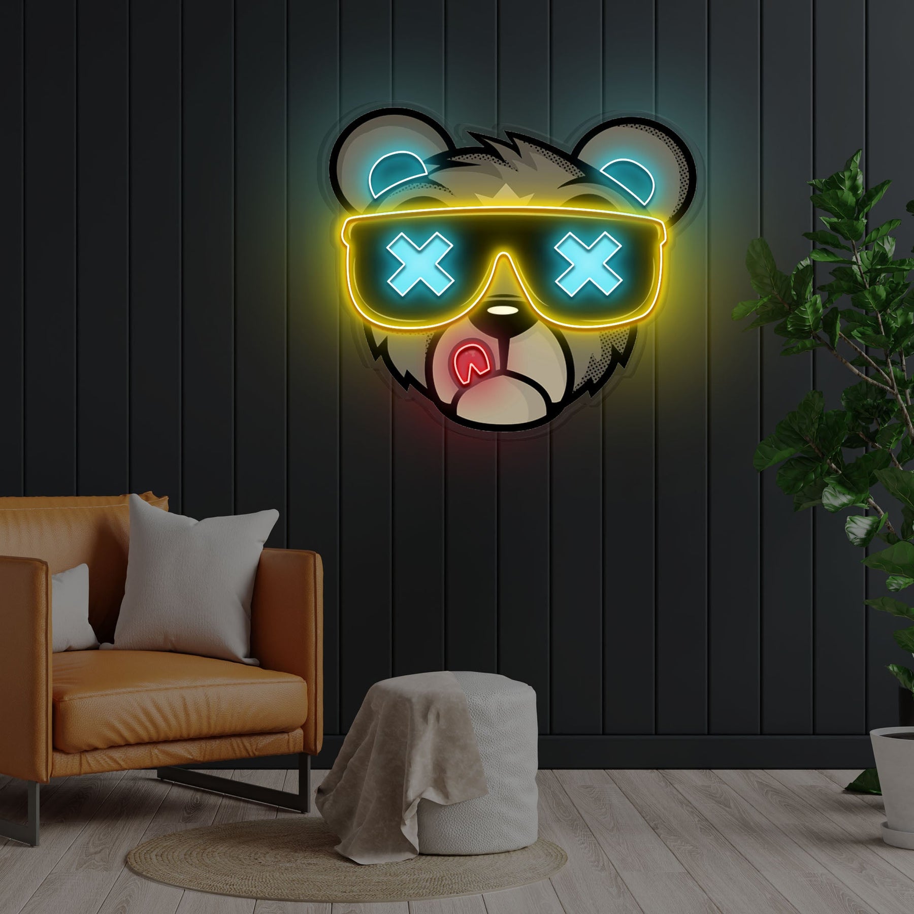 "Bear Led Neon" Neon x Acrylic Artwork