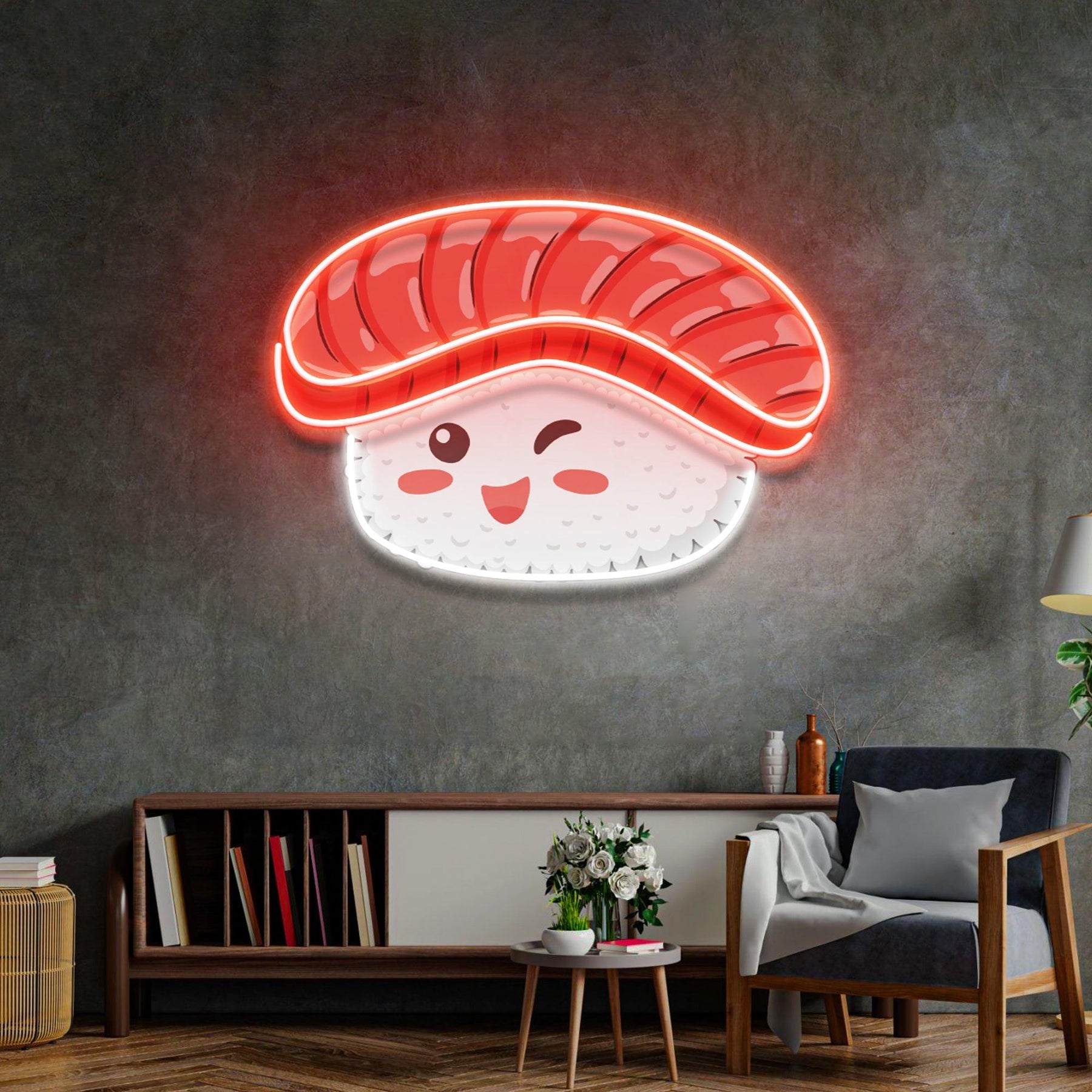 Beef Sushi Led Neon Acrylic Artwork