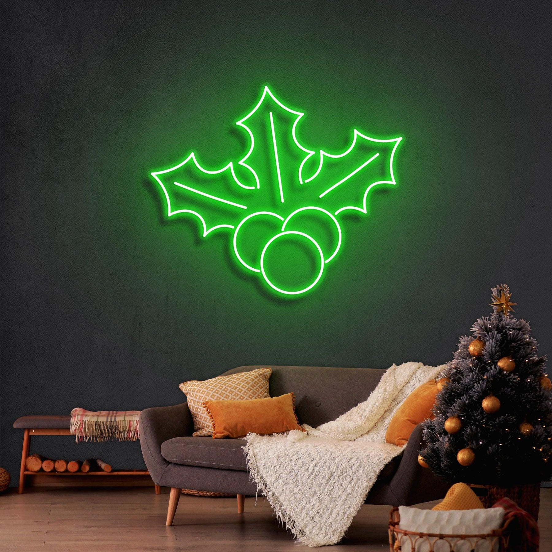 Christmas Holly Flex Neon Sign