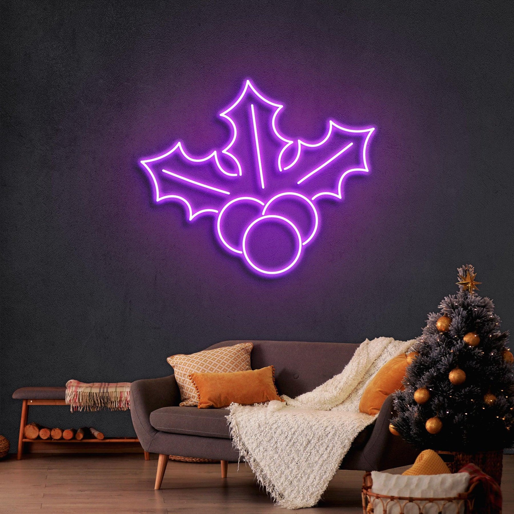 Christmas Holly Flex Neon Sign