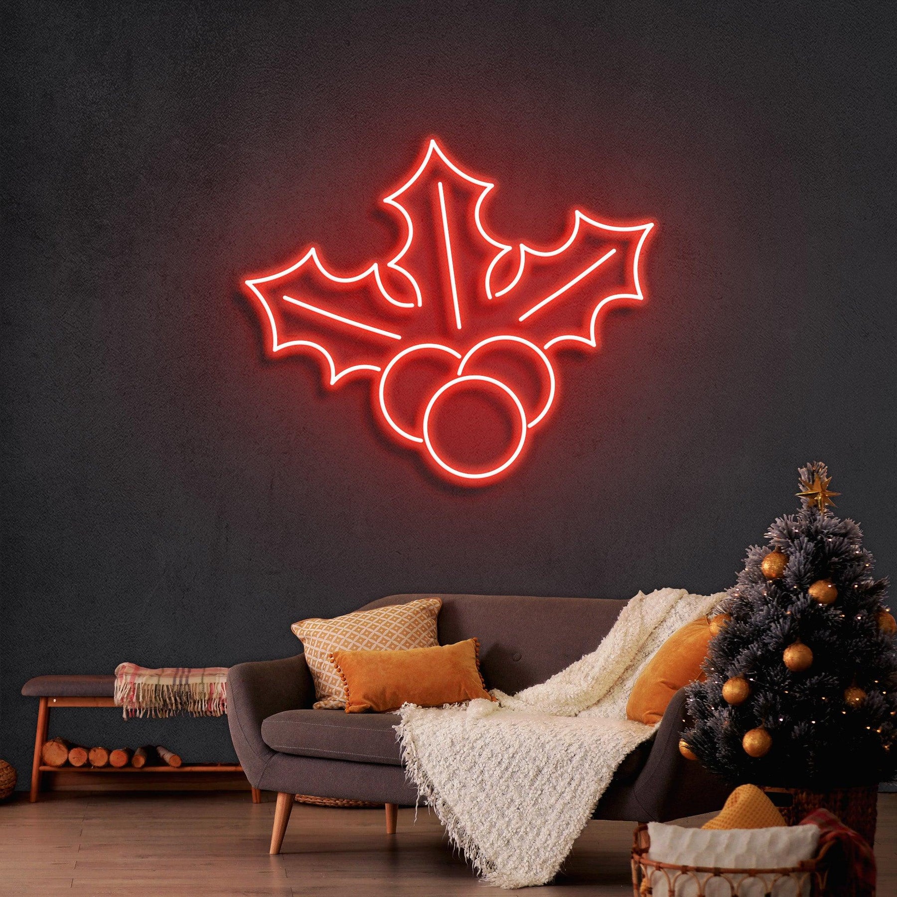 Christmas Holly Flex Neon Sign