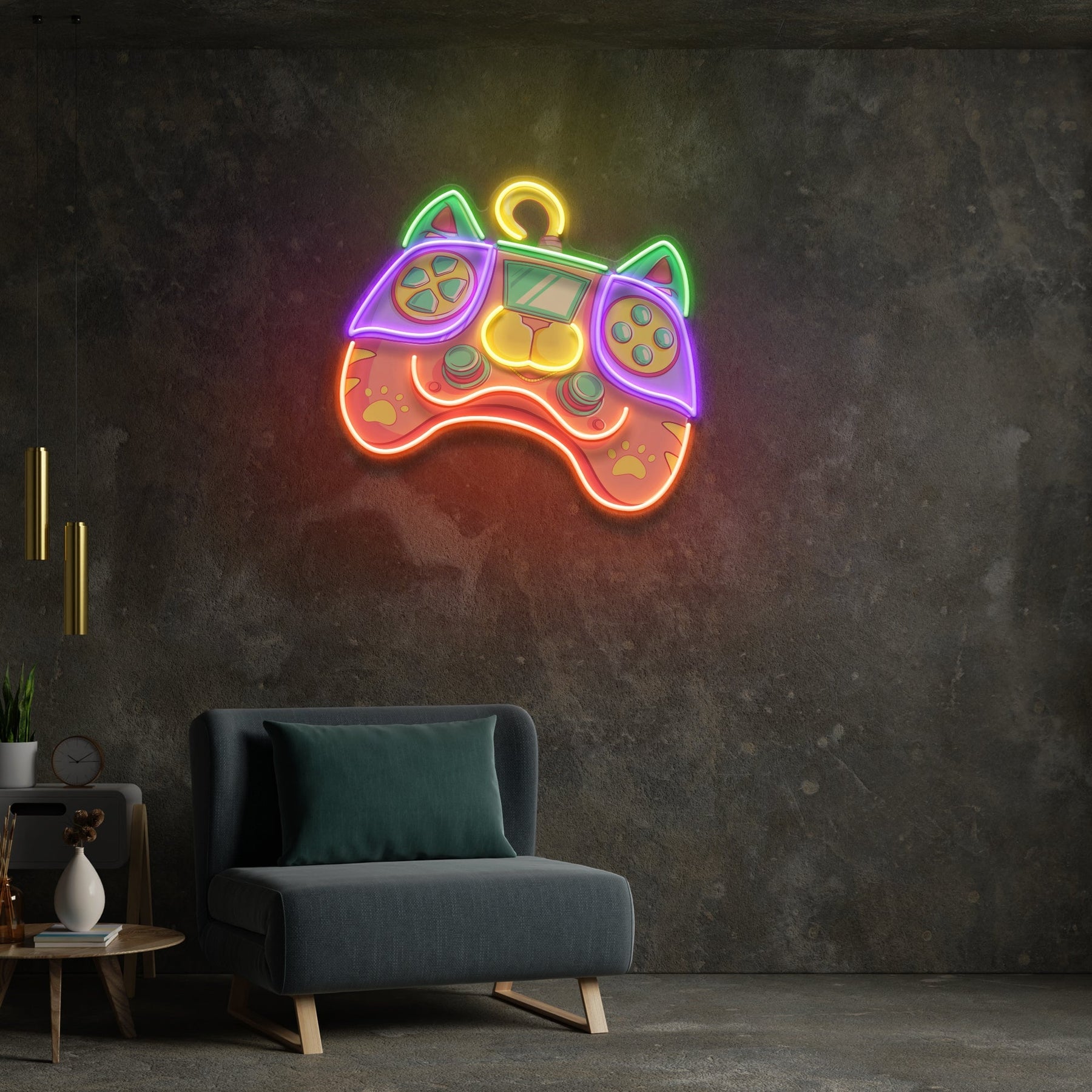 Colorful Cartoon Gaming Artwork Led Neon Sign Light