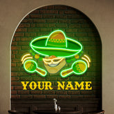 Custom Name Mexico Logo Food Artwork Led Neon Sign Light
