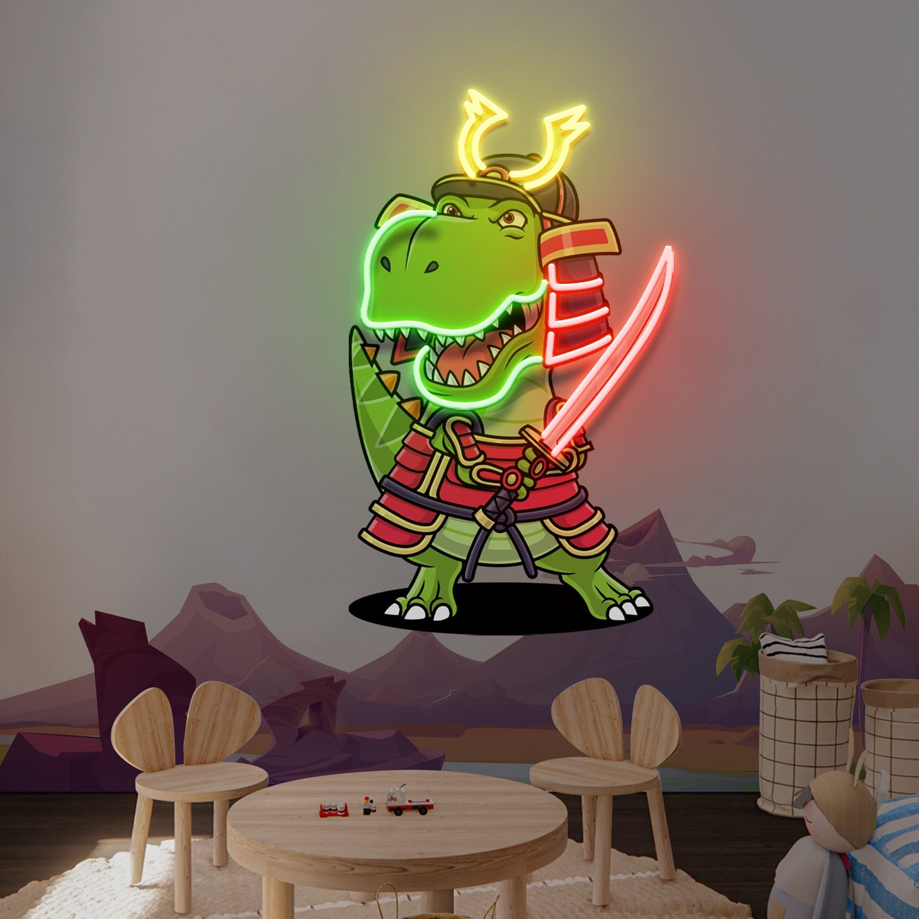 Custom Your Name Samurai For baby decor room Led Neon Sign Light