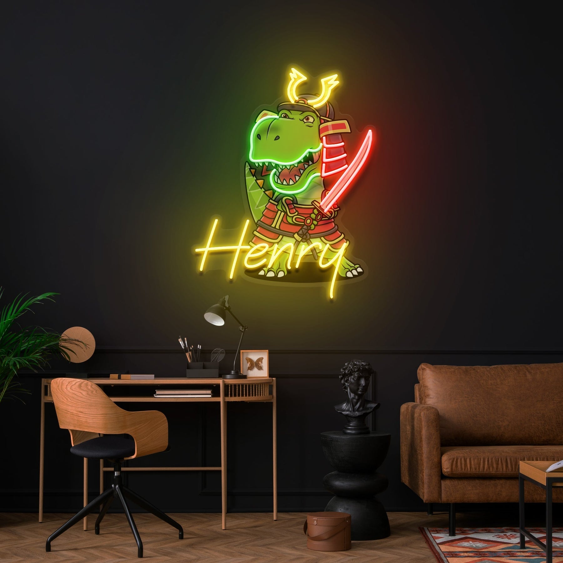 Custom Your Name Samurai For baby decor room Led Neon Sign Light